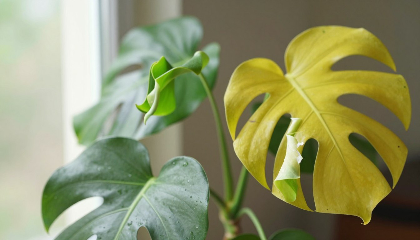 Dlaczego monstera zwija liście